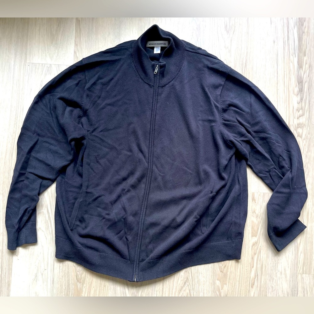 Amazon zip up black dress sweater